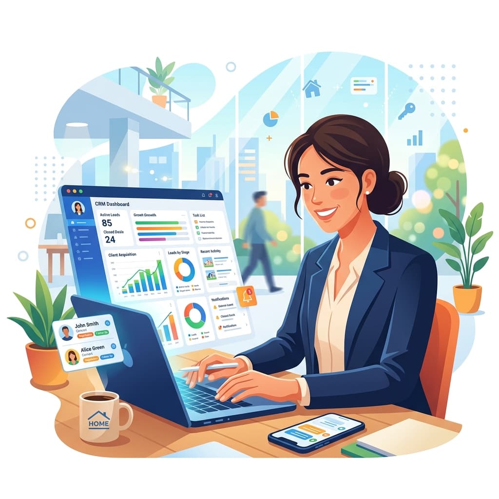 Pantalla del software CRM inmobiliario Centralix AI con IA